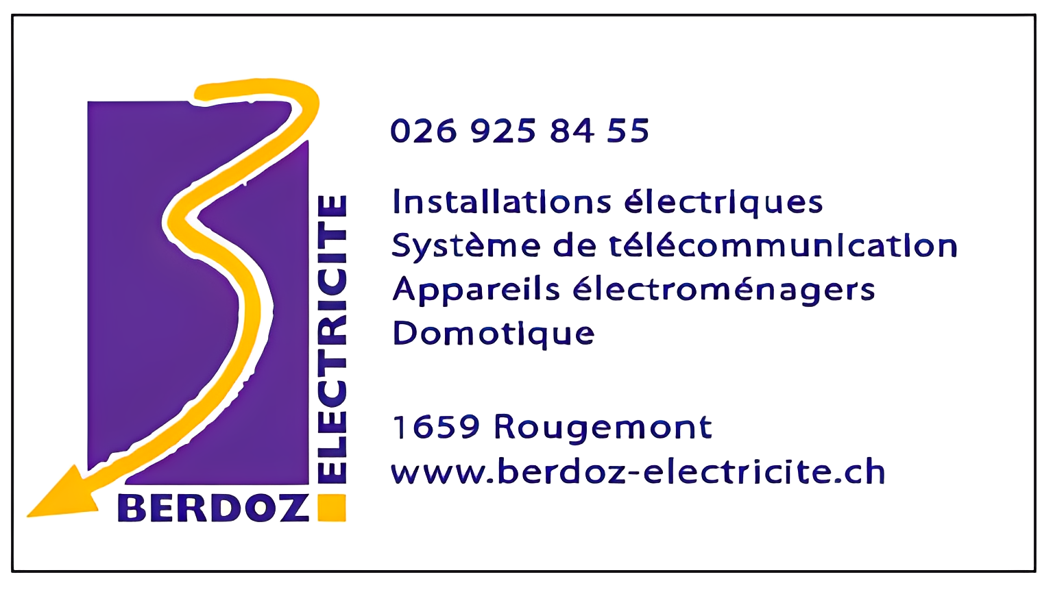 Berdoz Electricité Sàrl - Installations électriques - Système de télécommunication - Appareils électroménagers - Domotique
